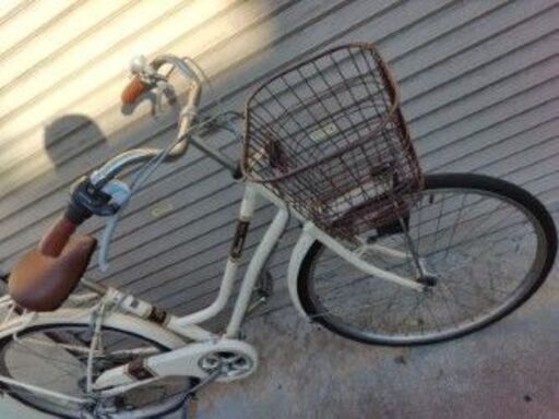 26インチ オートライトつき6段変速自転車 アイボリー 京都市北区～