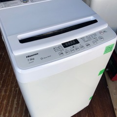 NO 673 🌈福岡市内配送設置無料✨🌈　ハイセンス 全自動 洗濯機 7.5kg ホワイト HW-G75A 最短10分洗濯 スリム