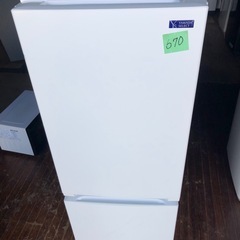 NO 670  🌈福岡市内配送設置無料✨🌈　2020年式 ヤマダ電機 2ドア冷蔵庫 (156L・右開き) ホワイト YRZF15G1