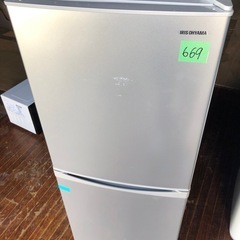 NO 669 🌈福岡市内配送設置無料✨🌈　2021年式 アイリスオーヤマ 冷蔵庫 142L 冷凍室52L 幅50cm シルバー IRSD-14A-S