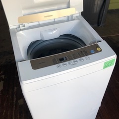 NO 667  🌈福岡市内配送設置無料✨🌈  2021年式　アイリスオーヤマ 洗濯機 5kg 全自動 風乾燥 お急ぎコース ステンレス槽 ゴールド IAW-T502EN