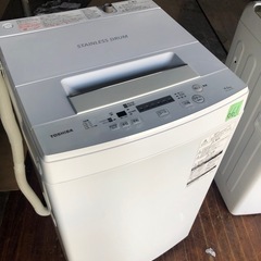 NO 661 🌈福岡市内配送設置無料✨🌈　東芝 全自動洗濯機 4.5kg ピュアホワイト AW-45M5 W