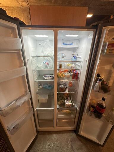 冷蔵庫AQR-SBS45J AQUA】冷蔵庫 冷凍庫 449L 観音開き AQR-SBS45J(S