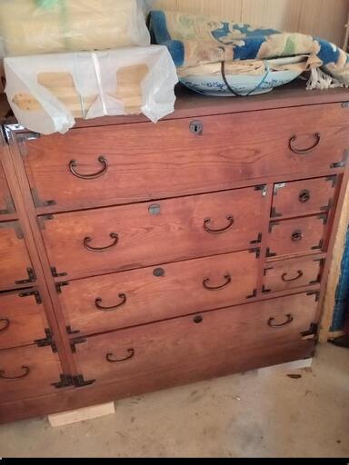 【昭和レトロ】 重ね2段 箪笥 和箪笥 収納箪笥 2扉 4引き出し 昭和レトロ】 重ね2段 箪笥 和箪笥 収納箪笥 2扉 4引き出し