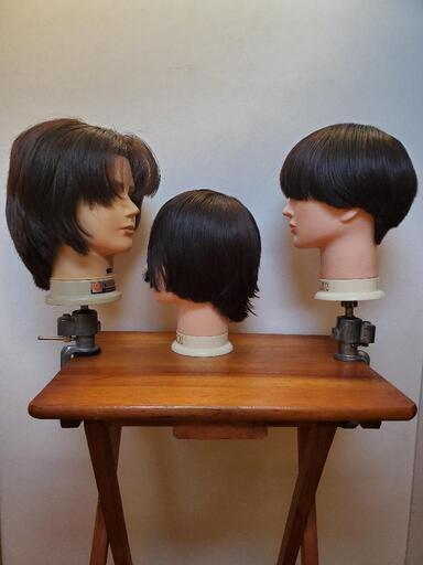 練習用ウィッグ3体 練習用カットウィッグ3体 美容師練習用ウィッグ