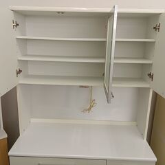 ☆ジモティ割あり☆ レンジボード 白 H200×D47×W70 クリーニング済み TJ064