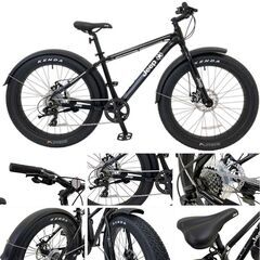 現品特価☆新品 ファットバイク JE-267FT JEEP（ジープ）自転車 ブラック