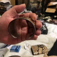 ブルースモーガン ナバホ族バングル 14kコンビワイド