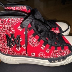 AMIRI 赤　ペイズリー柄シューズ