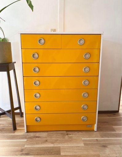 レトロポップ カラーチェスト シェルフ たんす 10段 飾り棚 スペース