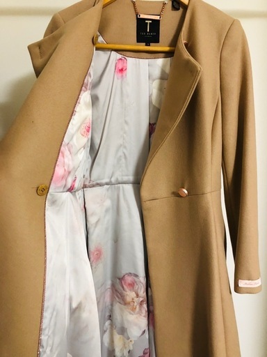 TED BAKER Aラインコート ピンクベージュ TED BAKER Aラインコート