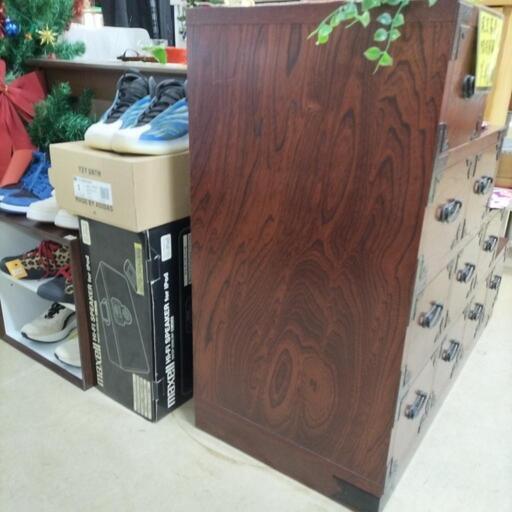 民芸家具 階段 収納 階段箪笥 民芸調 桐製 和タンス 左下がり 幅67cm