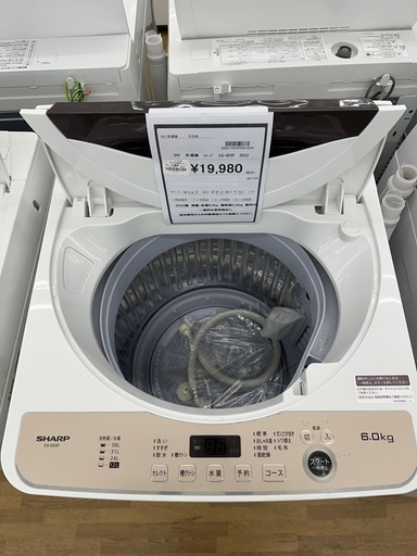【ドリーム川西店御来店限定】シャープ　洗濯機　ES-GE6F／クリーニング済み 【2002146255601834】 ドリーム川西店御来店限定】シャープ 洗濯機 ES-GE6F／クリーニング