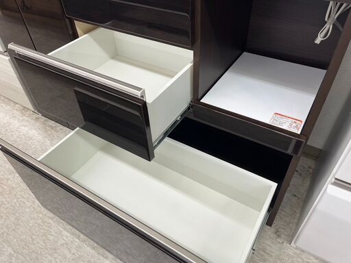 ニトリ　食器棚　アルミナ　W1400 ダークブラウン ニトリ キッチンボード 幅140cm ダークブラウン ニトリ 食器棚