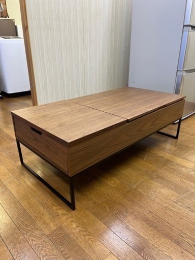 ニトリ 昇降式 センターテーブル Nヒバリ ブラウン 家具 ニトリ 昇降