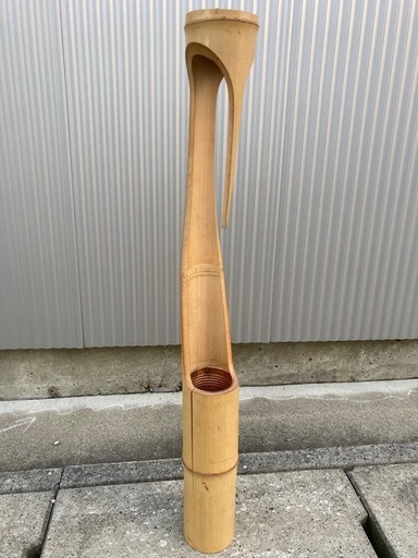 竹花器 鶴首（根無） 池坊生花 いけばな 華道茶道 花入れ たてはなを