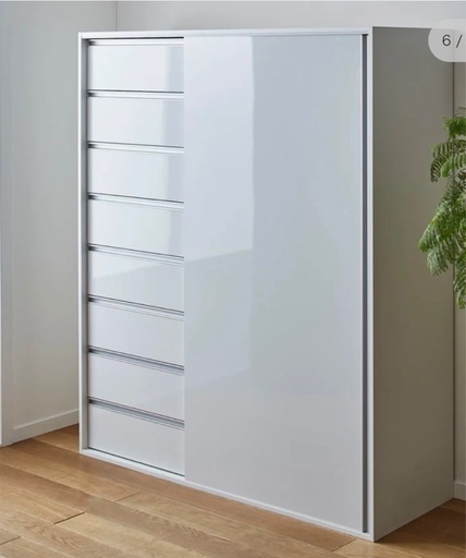 チェスト付きクローゼット キャスター付きモダンクローゼットチェスト