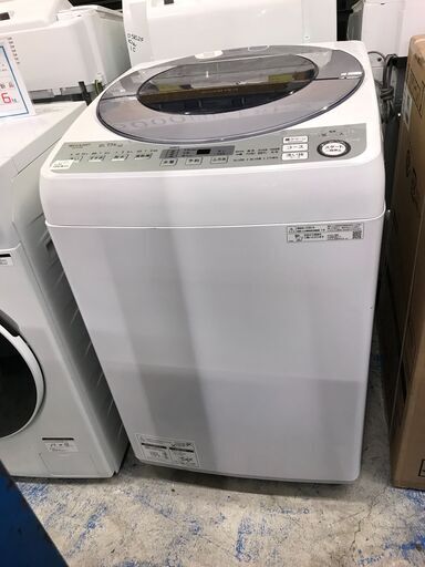 ☆シャープ SHARP ES-GV8D-S 全自動洗濯機 シルバー系 [洗濯8.0kg