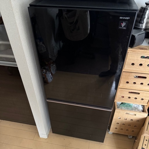 美品】SHARP シャープ 冷蔵庫 SJ-GD14E-B ガラスドア (マックス 