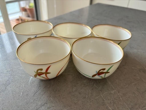 美品　香蘭社　お茶碗　5脚