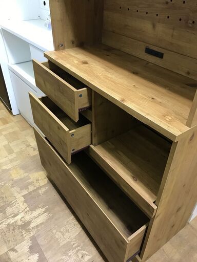 ☆木製システムキッチンボード 茶 ブラウン 木目調 キッチン家具 家具