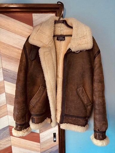 ムートン XL B-3 ジャケット　アウター　シープスキン　ヴィンテージ　80s ヴィンテージ復刻✩オーストラリア産ムートン B-3フライト