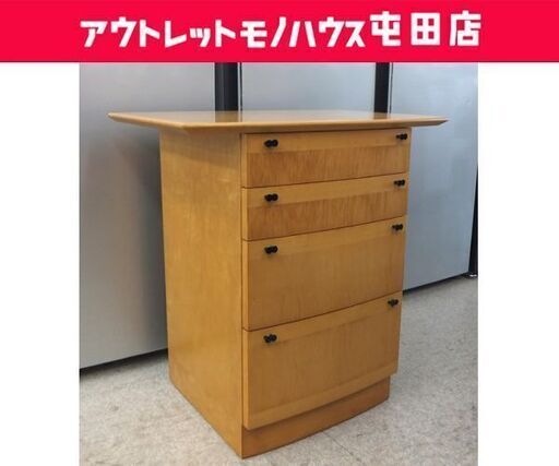 旭川家具 MOBEL TOKO ミニチェスト 4段 電話台 モンタナ リビングチェスト収納家具 タンス メーベルトーコー 札幌市 屯田店