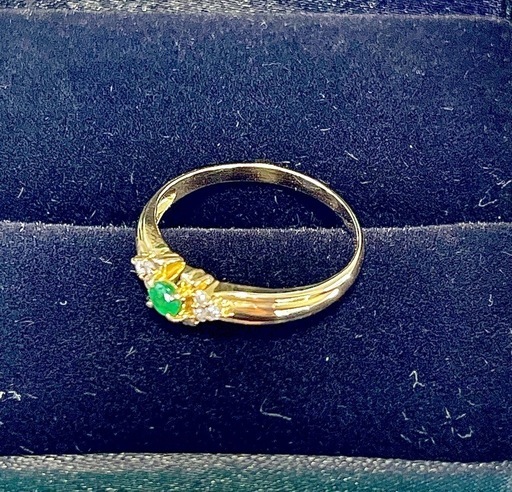 K18 エメラルドダイヤ指輪 ジュエリーマキ 11号
