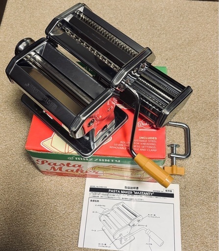 【値下】直接受渡限定！　中古MAZZANTY パスタメーカー　MODEL. CH02-K29