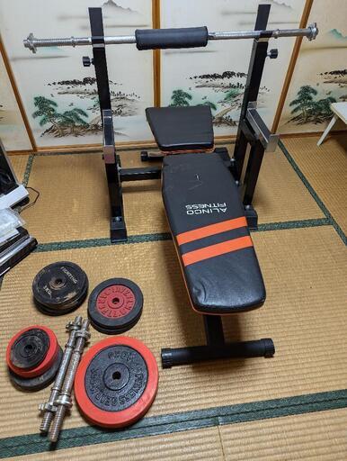 ベンチプレスセット (富士山) 壺川のフィットネス、トレーニングの中古あげます・譲ります｜ジモティーで不用品の処分