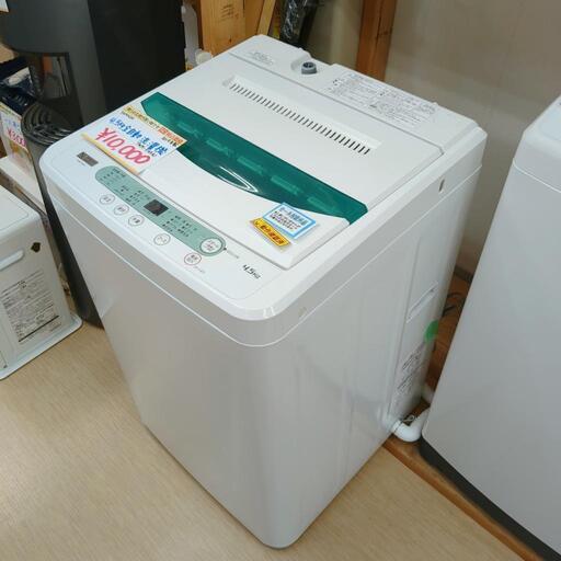 YAMADA☆全自動洗濯機☆4.5㎏☆YMW－T45G1☆20190年製,ホワイト☆動作 