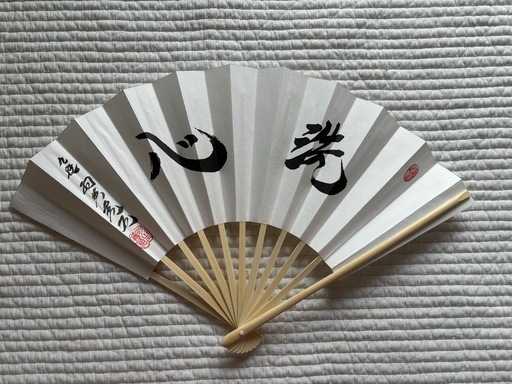 【新品未使用】羽生善治九段　扇子　洗心