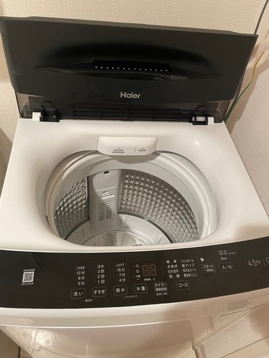 洗濯機【管理番号5842】期間限定！ジモティーを見た！で5%off ☆ジモティー割有☆ ハイアール 4．5K洗濯機 JW-U45A 2022年製