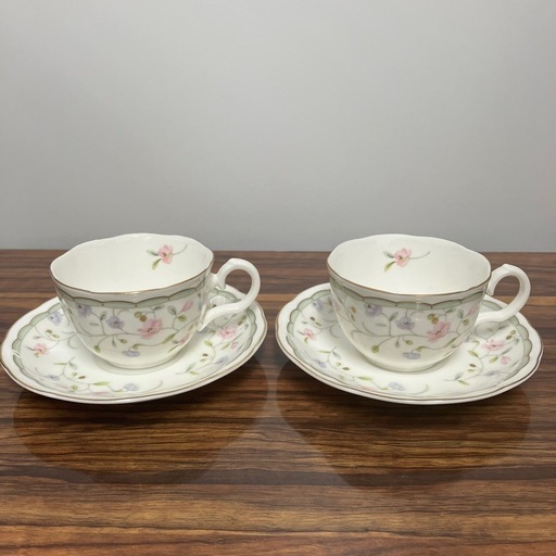 A2411-473 J.EREVILPARIS カップ\u0026ソーサー 中古美品 はがれあり 2客 バラ売り不可