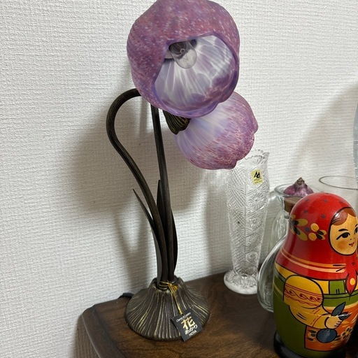 レトロ HOYA花型 ランプ