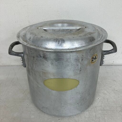 両手鍋 アルミ鍋 業務用 調理器具 寸胴鍋 厨房用品 店舗用品 24cm 中古厨房 Y0516
