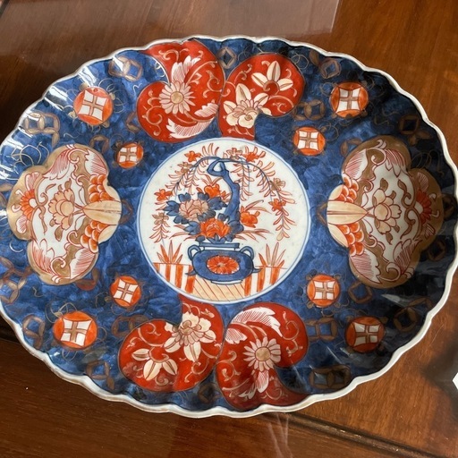骨董　伊万里焼楕円皿