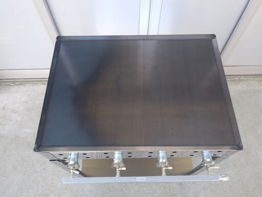 バーベキューに 新品 グリドル 下火式 鉄板焼き グリル 幅750 BBQ