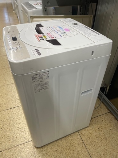 シャープ　洗濯機　6kg ES-GE6D 2020年製 2020年11月発売品】シャープ穴なし洗濯機 ES-GE6D
