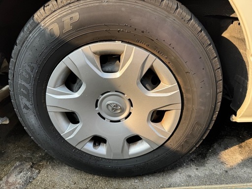 ハイエース トヨタ純正オプション 15×6J アルミホイール タイヤ4本