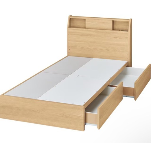 名古屋市近郊送料無料！★中古格安！ニトリ収納付きシングルベッドフレームマット ☆中古格安！ニトリ収納付きシングルベッドフレームマット新品価格