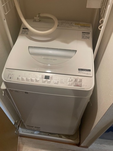 SHARP シャープ ES-TX5C-S タテ型洗濯乾燥機 5.5kg 2019年製 ヒーター