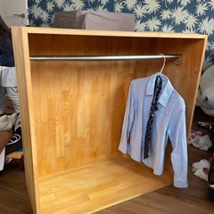 大塚化学 家具 チェスト タンス 美品 天然木 ナラ 73×124×40cm