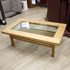 【川崎市宮前区リサイクルオフ】706フクラ　リビングテーブル　ガラス天板 川崎市宮前区リサイクルオフ】706フクラ リビングテーブル ガラス天板