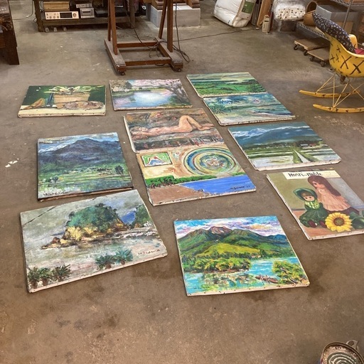 作者不明 大量 F20 P20 F15油彩キャンバス 油絵 古画 まとめ売り