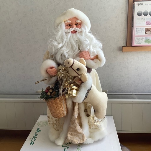 クリスマス　ホワイトサンタクロース　ホワイトサンタ　Xmas ディスプレイ