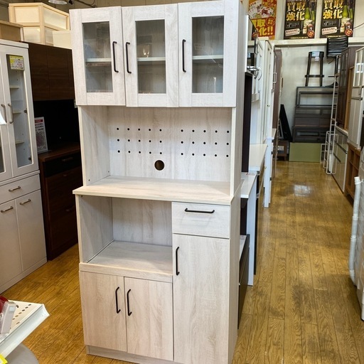 コンパクト?TWO-ONE STYLE ナフコ レンジボード 食器棚 キッチン