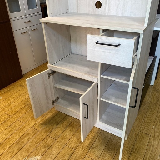 コンパクト?TWO-ONE STYLE ナフコ レンジボード 食器棚 キッチン