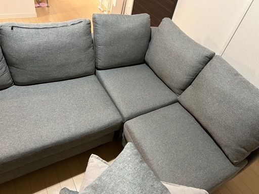【引取or直配送】LOWYA カウチソファ　L字　グレー　ロウヤ 引取or直配送】LOWYA カウチソファ L字 グレー ロウヤ L字 カウチ