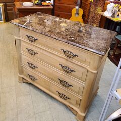 大理石天板 5段 ミドルチェスト サイドボード コンソール マーブル